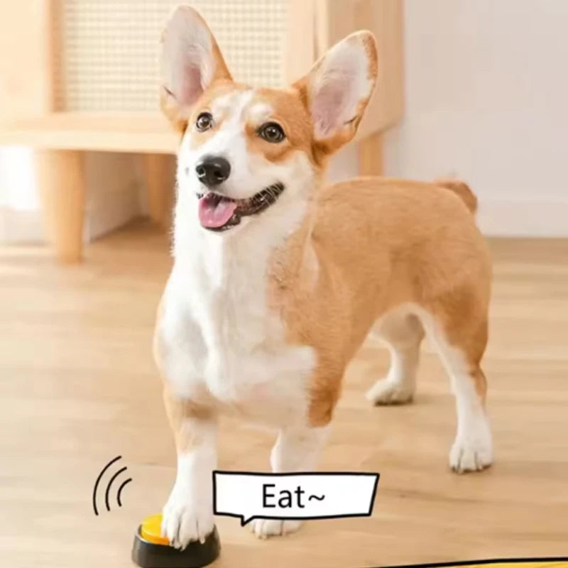Voice Recording Button Pet Toys Dog Buttons for Communication Pet Training Buzzer Recordable Talking Button Intelligence Dog Toy
