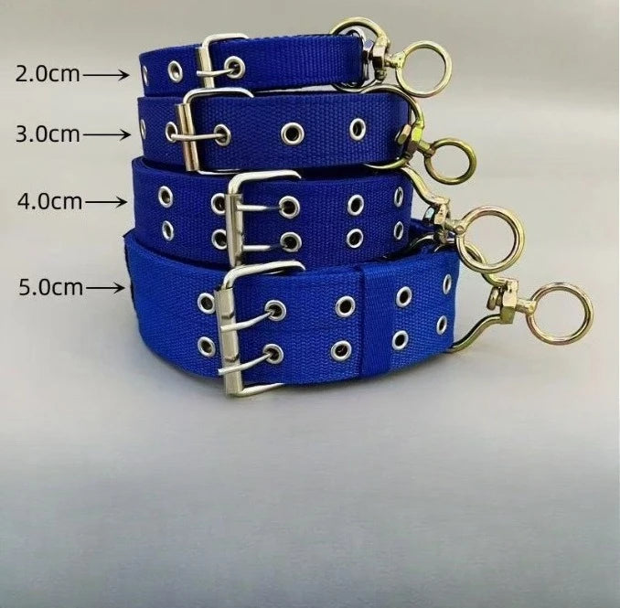 Wide Heavy Duty Dog Collar, Double-Row Stitching Padded Collar with Metal Buckle, Adjustable for Medium & Large Dogs Walking