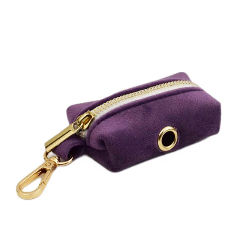 Purple Velvet Dog Collar And Leash Set For Small Medium Large Dogs Custom Engraved Nameplate Pet Supplies Dog Leash Velvet 16