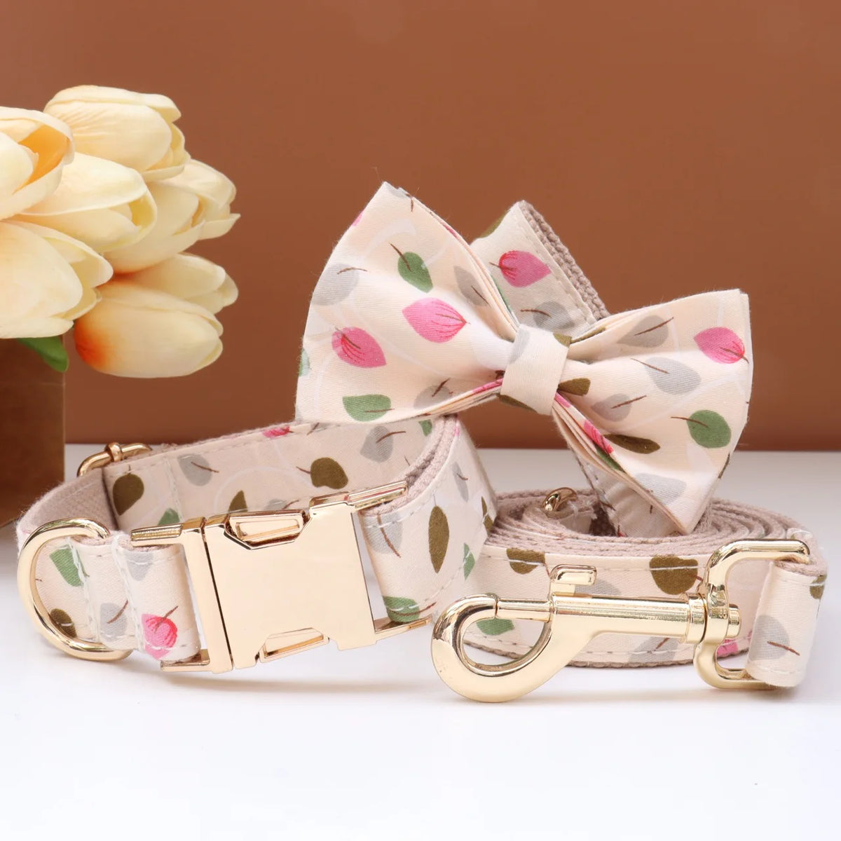 6 Colors Customized Dog Collar Set Free Personalized ID Name Tel Engraving Name for Small Medium Large Dogs Adjustable Dog Leash